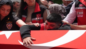 Tekirdağ’da şehit polislere gözyaşlarıyla veda