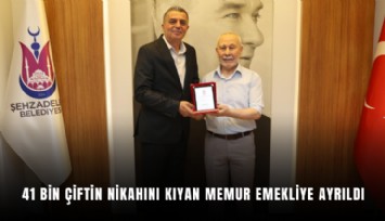 41 bin çiftin nikahını kıyan memur emekliye ayrıldı