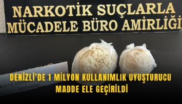 Denizli’de 1 milyon kullanımlık uyuşturucu madde ele geçirildi