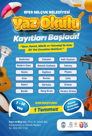 Efes Selçuk’ta yaz okulu heyecanı başladı