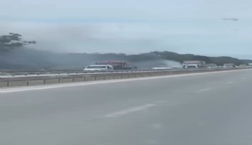 İzmir-Bursa kara yolunda alevler korkuttu