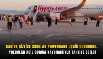 Kabine gizlice sokulan powerbank uçağı durdurdu: Yolcular acil durum kaydırağıyla tahliye edildi