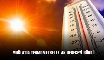 Muğla'da termometreler 45 dereceyi gördü