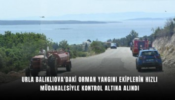 Urla Balıklıova'daki orman yangını ekiplerin hızlı müdahalesiyle kontrol altına alındı