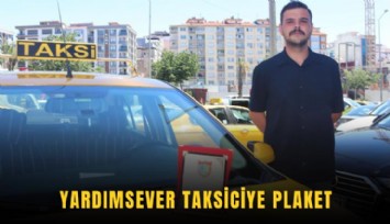 Yardımsever taksiciye plaket