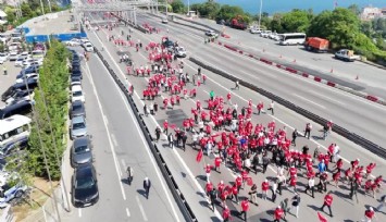 15 Temmuz Demokrasi ve Milli Birlik Günü yürüyüşü havadan görüntülendi