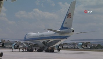 ABD Başkanı Donald Trump’ı taşıyan uçak Ankara’ya iniş yaptı
