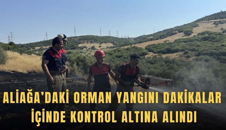 Aliağa’daki orman yangını dakikalar içinde kontrol altına alındı