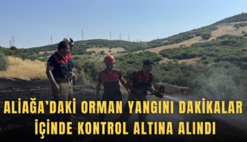 Aliağa’daki orman yangını dakikalar içinde kontrol altına alındı