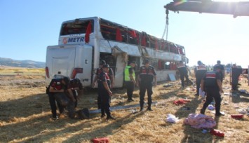 Amasya’da çift katlı otobüs kazası