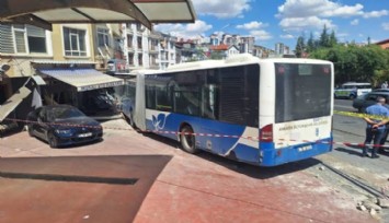 Ankara'da EGO otobüsü iş yerine çarptı: 7 kişi yaralandı