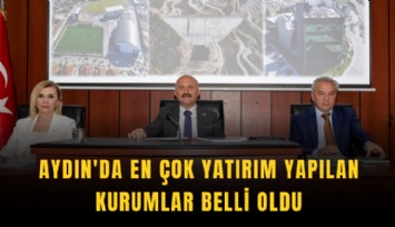 Aydın'da en çok yatırım yapılan kurumlar belli oldu