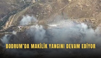 Bodrum’da makilik yangını devam ediyor