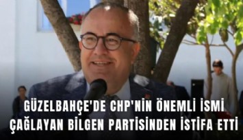Güzelbahçe'de CHP'nin önemli ismi  Çağlayan Bilgen partisinden istifa etti