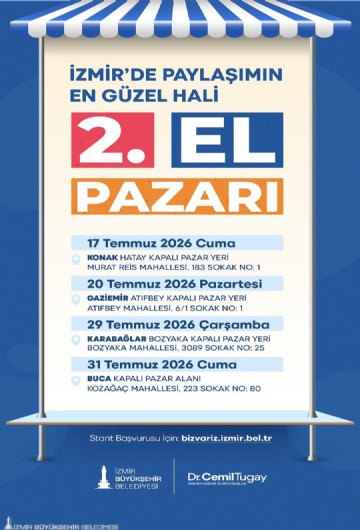 İkinci el pazarları temmuzda dört ilçede kurulacak