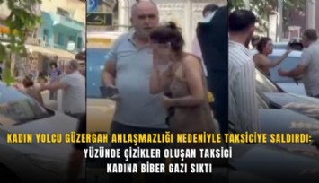 İzmir’de taksici ile vatandaş arasındaki ’güzergah’ kavgası kamerada