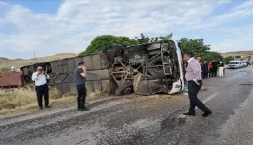 Kırıkkale’de yolcu otobüsü devrildi: 1 ölü, 40 yaralı