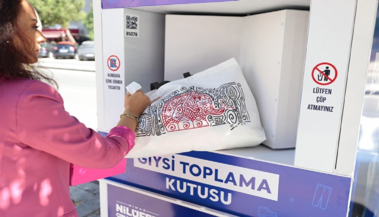 Konaklıların eski giysileri çöpe değil geri dönüşüme gidiyor