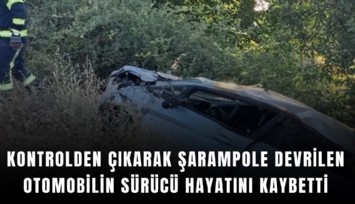 Kontrolden çıkarak şarampole devrilen otomobilin sürücü hayatını kaybetti