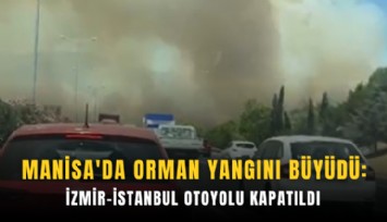 Manisa'da orman yangını büyüdü: İzmir-İstanbul Otoyolu kapatıldı