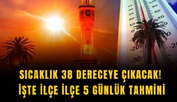 Sıcaklık 38 dereceye çıkacak! İşte ilçe ilçe 5 günlük tahmini