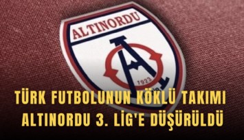 Türk futbolunun köklü takımı Altınordu 3. Lig'e düşürüldü