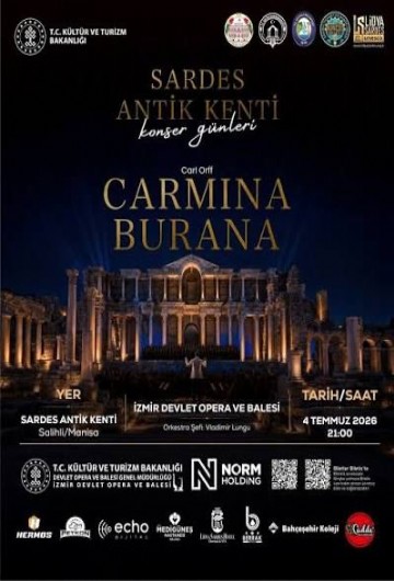 UNESCO mirasının ilk yılına Sardes'te görkemli kutlama: İZDOB'dan 'Carmina Burana' konseri